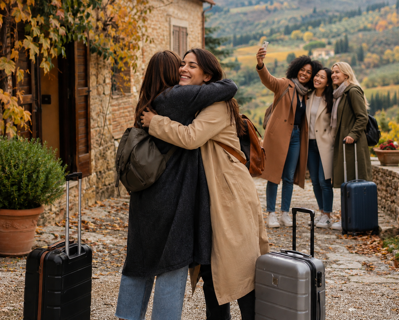 A warm goodbye before departure