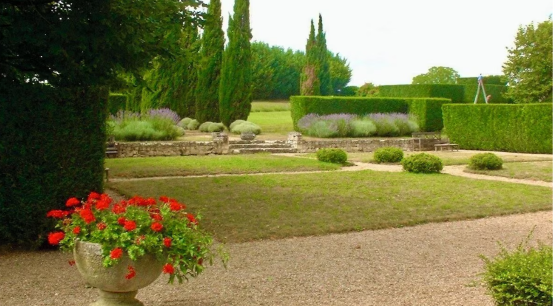 The landscaped gardens